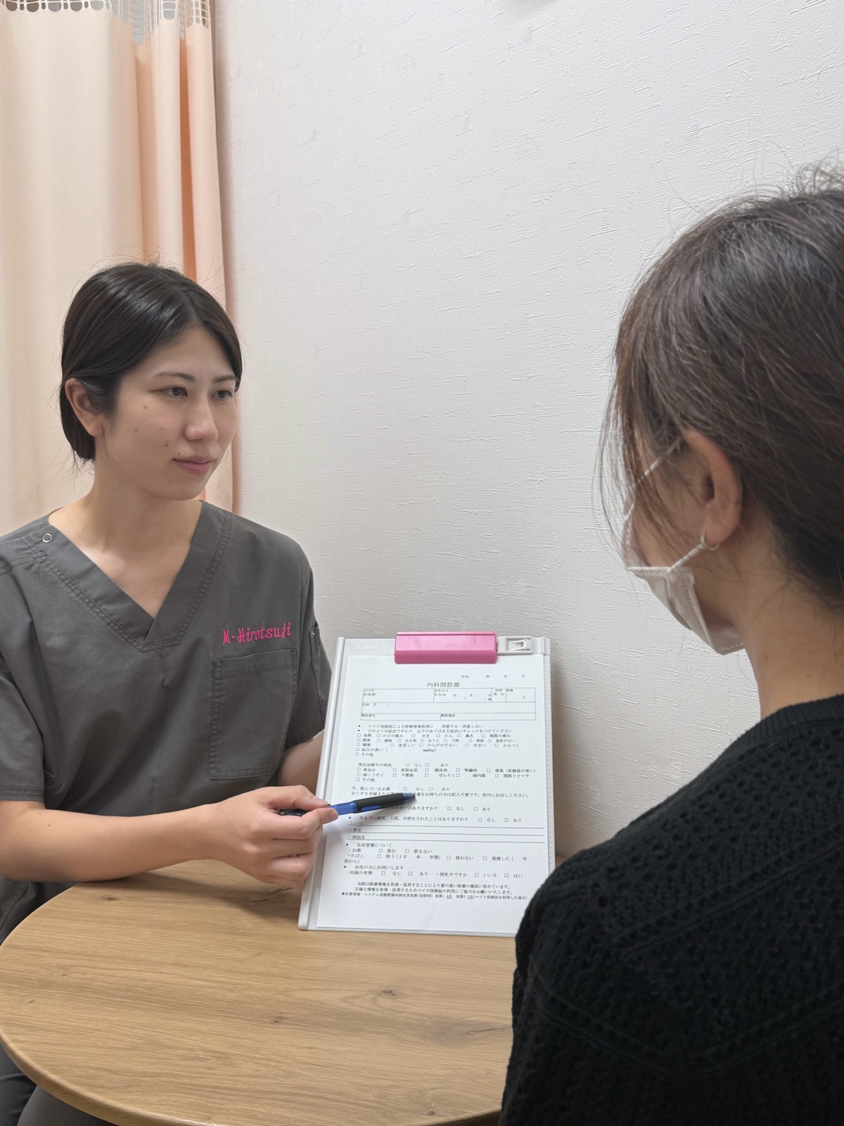 問診・事前確認の様子